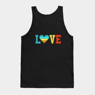 Retro style love Tank Top